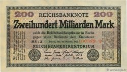 200 Milliarden Mark GERMANY  1923 P.121a