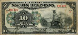 10 Bolivianos BOLIVIA  1911 P.107b