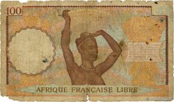 100 Francs type 1941 FRENCH EQUATORIAL AFRICA Brazzaville 1943 A.116b G