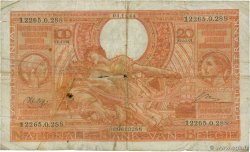 100 Francs - 20 Belgas BELGIUM  1944 P.114