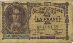 1 Franc BELGIUM  1916 P.086b