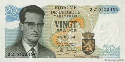 20 Francs BELGIUM  1964 P.138