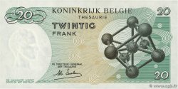 20 Francs BELGIUM  1964 P.138 UNC-