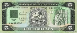 5 Dollars LIBERIA  1991 P.20 UNC