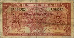 5 Francs - 1 Belga BELGIO  1943 P.121