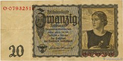 20 Reichsmark ALEMANIA  1939 P.185