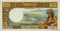 100 Francs TAHITI  1973 P.24b EBC