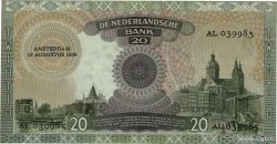 20 Gulden NETHERLANDS  1939 P.054 VF