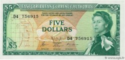 5 Dollars CARIBBEAN   1965 P.14h