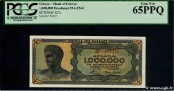 1000000 Drachmes GREECE  1944 P.127a