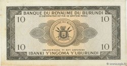 10 Francs BURUNDI  1965 P.09 SUP