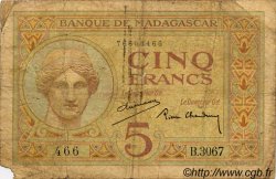 5 Francs MADAGASCAR  1940 P.035 B