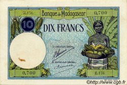 10 Francs MADAGASCAR  1940 P.036 TTB+