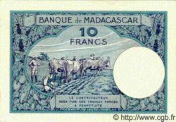 10 Francs MADAGASCAR  1937 P.036 SC+