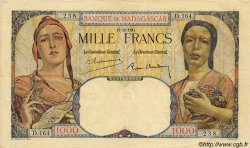 1000 Francs MADAGASCAR  1947 P.041 VF-