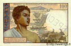 100 Francs Spécimen MADAGASCAR  1950 P.046bs SPL