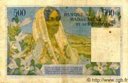500 Francs MADAGASCAR  1950 P.047a q.BB