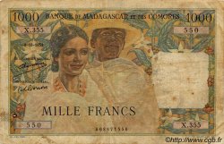 1000 Francs MADAGASCAR  1952 P.048a pr.TB