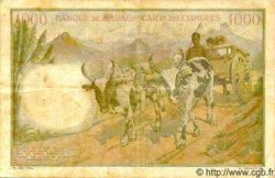 1000 Francs MADAGASCAR  1953 P.048b TB