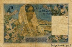 500 Francs - 100 Ariary MADAGASCAR  1961 P.053 TB