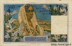 500 Francs - 100 Ariary MADAGASCAR  1961 P.053 BB