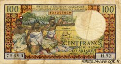 100 Francs - 20 Ariary MADAGASCAR  1966 P.057 TB