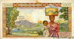 5000 Francs - 1000 Ariary MADAGASKAR  1966 P.060 SS