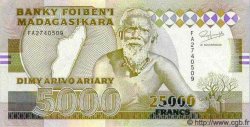 25000 Francs - 5000 Ariary MADAGASCAR  1993 P.074Aa pr.NEUF