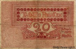 20 Francs BELGIEN  1914 P.067 fS