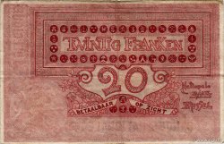 20 Francs BELGIEN  1914 P.067 SS