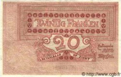 20 Francs BELGIEN  1914 P.067 fVZ