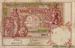 20 Francs BÉLGICA  1919 P.067 BC