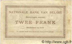 2 Francs BELGIUM  1914 P.082 VF+