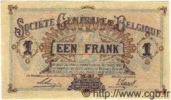 1 Franc BELGIUM  1918 P.086b UNC-
