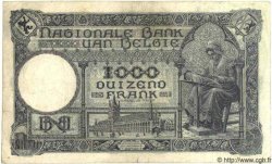 1000 Francs BÉLGICA  1926 P.096 BC+