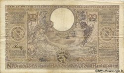 100 Francs - 20 Belgas BÉLGICA  1936 P.107 BC