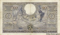 100 Francs - 20 Belgas BÉLGICA  1941 P.107 MBC
