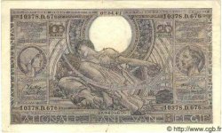 100 Francs - 20 Belgas BELGIEN  1943 P.107 fVZ