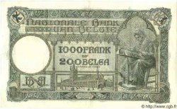 1000 Francs - 200 Belgas BELGIEN  1932 P.104 fVZ