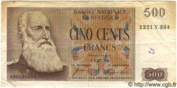 500 Francs BÉLGICA  1953 P.130 BC+