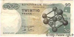 20 Francs BELGIUM  1964 P.138 VF+