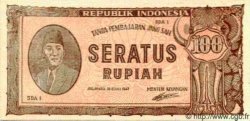 100 Rupiah INDONESIA  1947 P.029 SC+