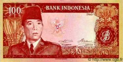 100 Rupiah INDONESIA  1960 P.086a q.FDC