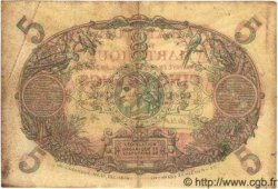 5 Francs Cabasson rouge MARTINIQUE  1933 P.06A BC a MBC