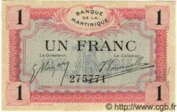 1 Franc MARTINIQUE  1915 P.10 AU+