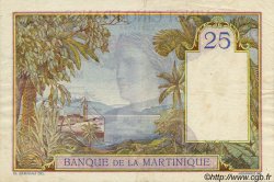 25 Francs MARTINIQUE  1938 P.12 VF