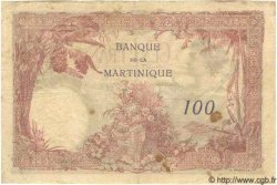 100 Francs MARTINIQUE  1933 P.13 MBC