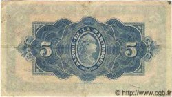 5 Francs MARTINIQUE  1942 P.16b TTB