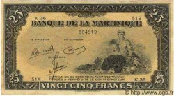25 Francs MARTINIQUE  1943 P.17 AU