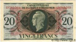 20 Francs MARTINIQUE  1943 P.24 q.AU